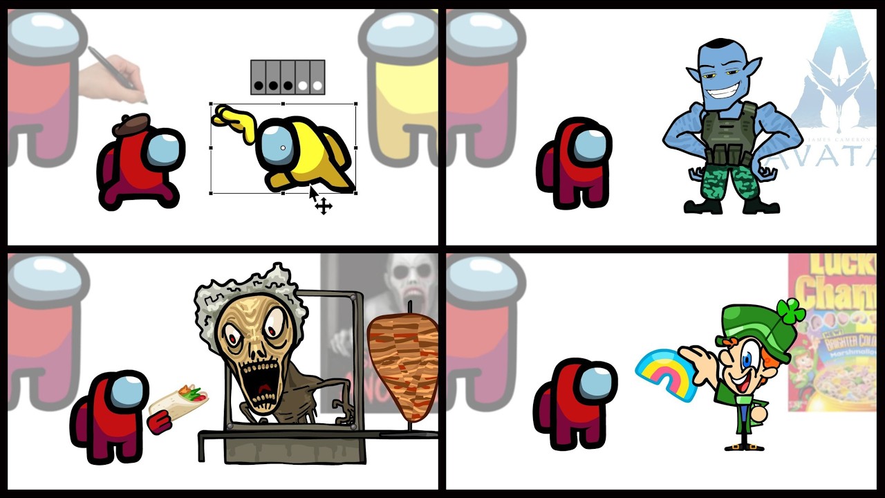 Mini Crewmate Kills Italian Brainrot Characters - Part 1-4 | Among Us