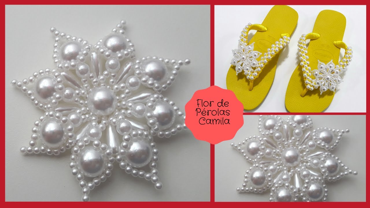 Passo a Passo de como fazer a Flor de Pérolas Camila/ Daniela Nascimento