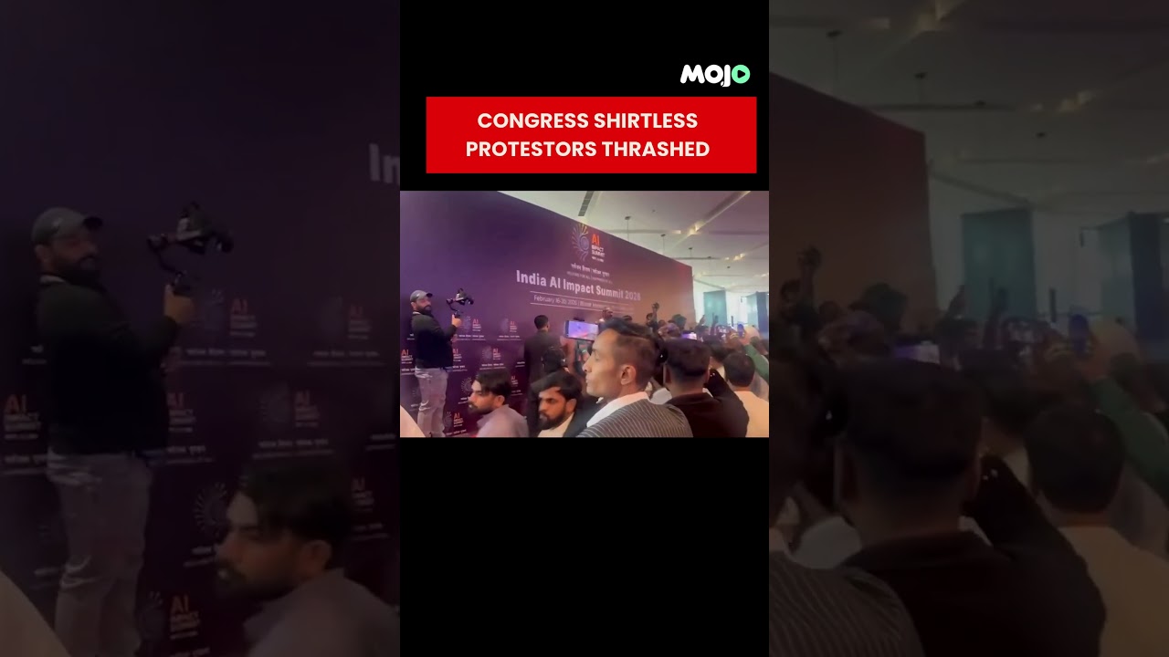 WATCH: Public Thrashes Youth Congress Workers For Disrupting AI Summit | #aiimpactsummit