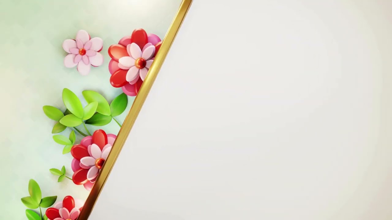 4K Wedding Floral Invitation Background Video | Stocklate #backgroundvideo