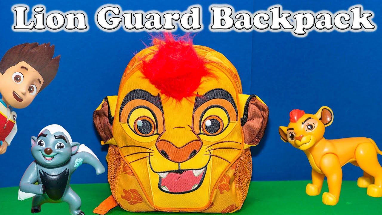 What is inside the Lion Guard Surprise Backpack with Paw Patrol
