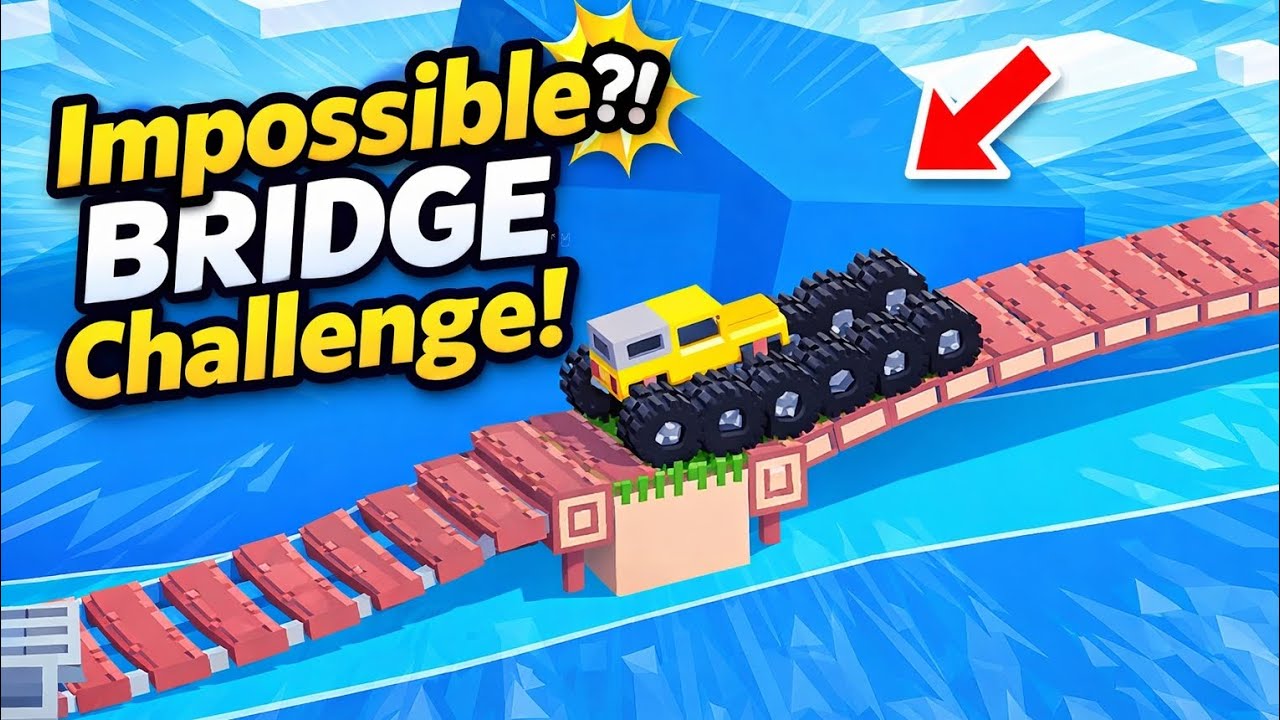 Impossible Bridge Challenge with Monster Car | Can It Survive? 😱