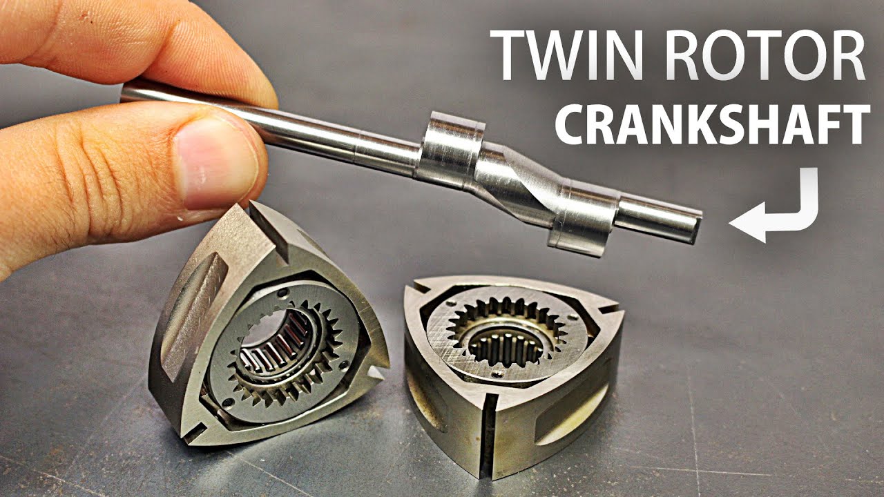 Making a TWIN RC Wankel Rotary Engine - The Crankshaft (Eccentric Shaft)