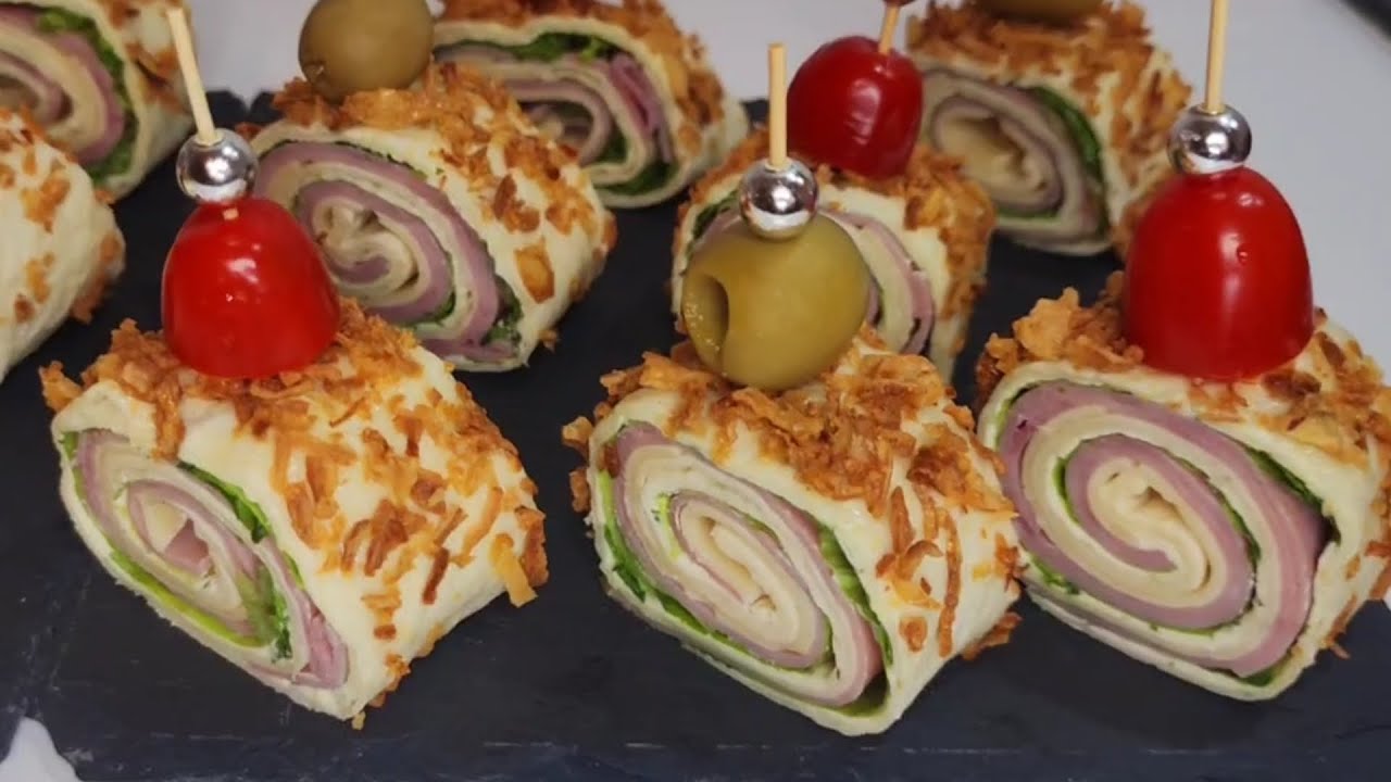 Roulés pour apéritif avec pain à tortilla #apero #food #noel