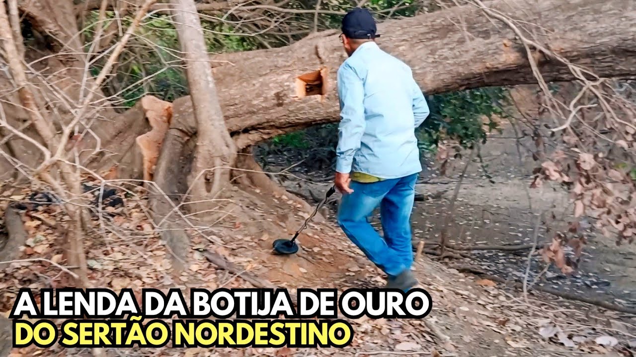 PROCURAMOS OURO ÀS MARGENS DO ANTIGO RIO DA REGIÃO | UMA MULHER SONHOU | LENDA DA BOTIJA DO SERTÃO🌵