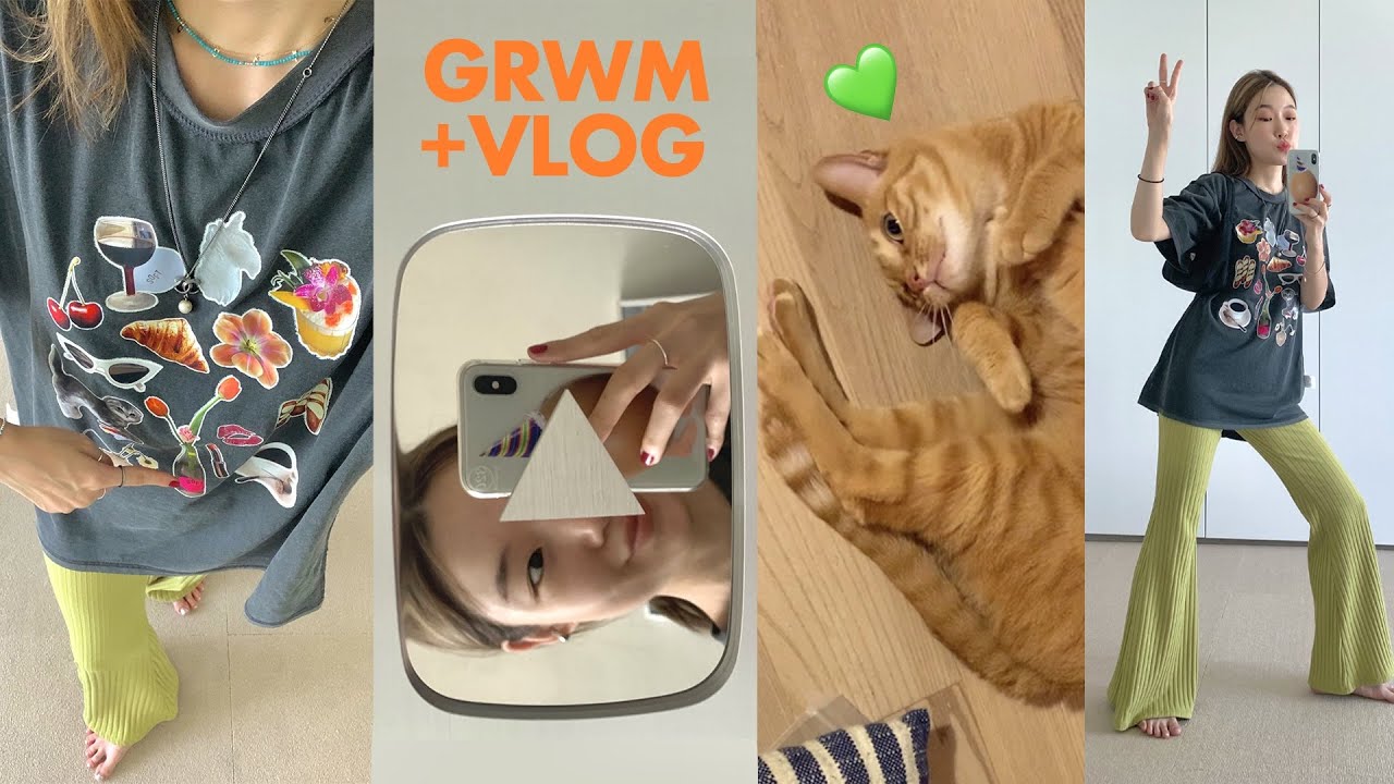 (ENG)GRWM 와 VLOG 그 사이 어딘가..🍷실버버튼 개봉기 • 수다수다 • 🐈