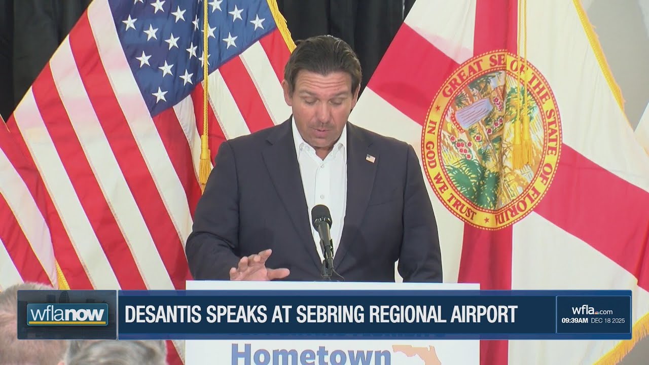 DeSantis speaks at Sebring Regional Airport