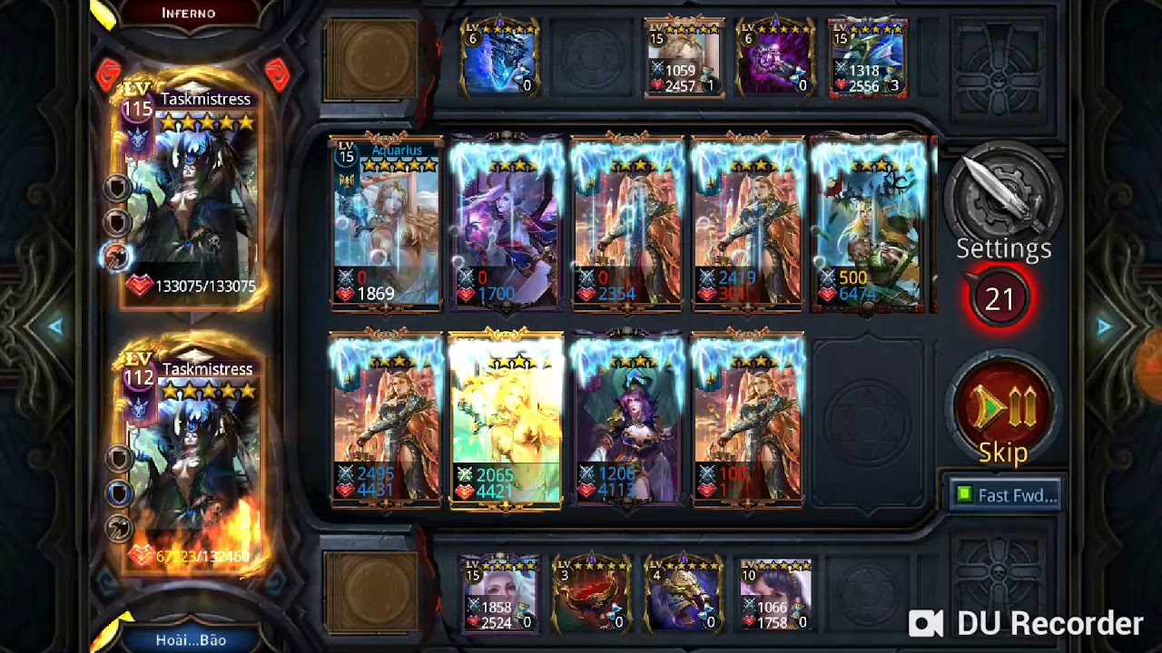 Deck Heroes * Taskmistress VS Taskmitress( lNFERNO Top 2 Sever )