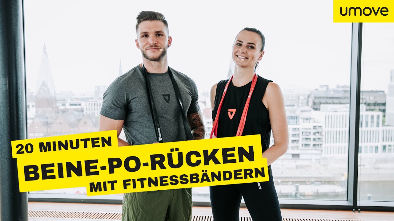 20 MINUTEN BEIN-PO-RÜCKEN-WORKOUT MIT FITNESSBÄNDERN | Unterkörper-Training | umove