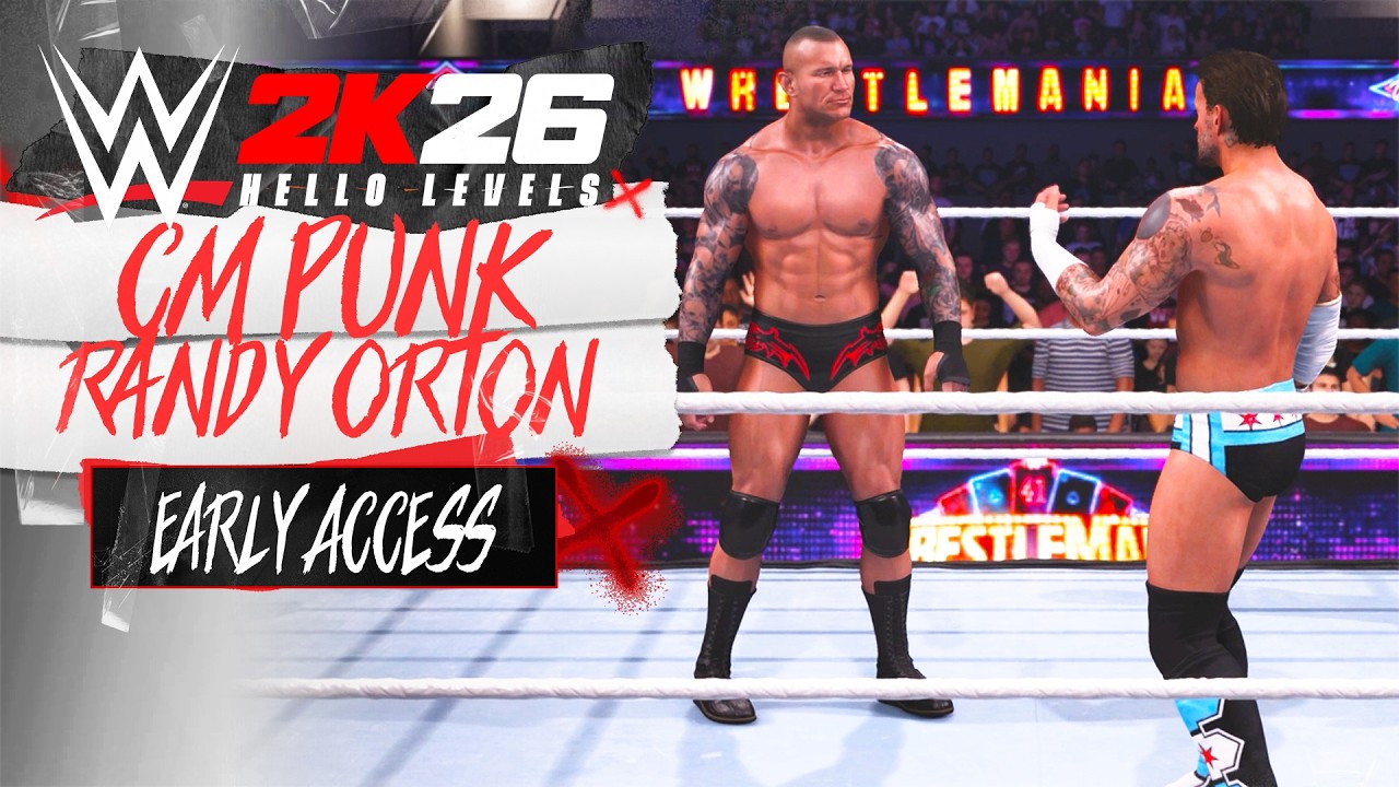 WWE 2K26 CM Punk против Randy Orton - Ранний доступ - Геймплей матча на PS5 Pro
