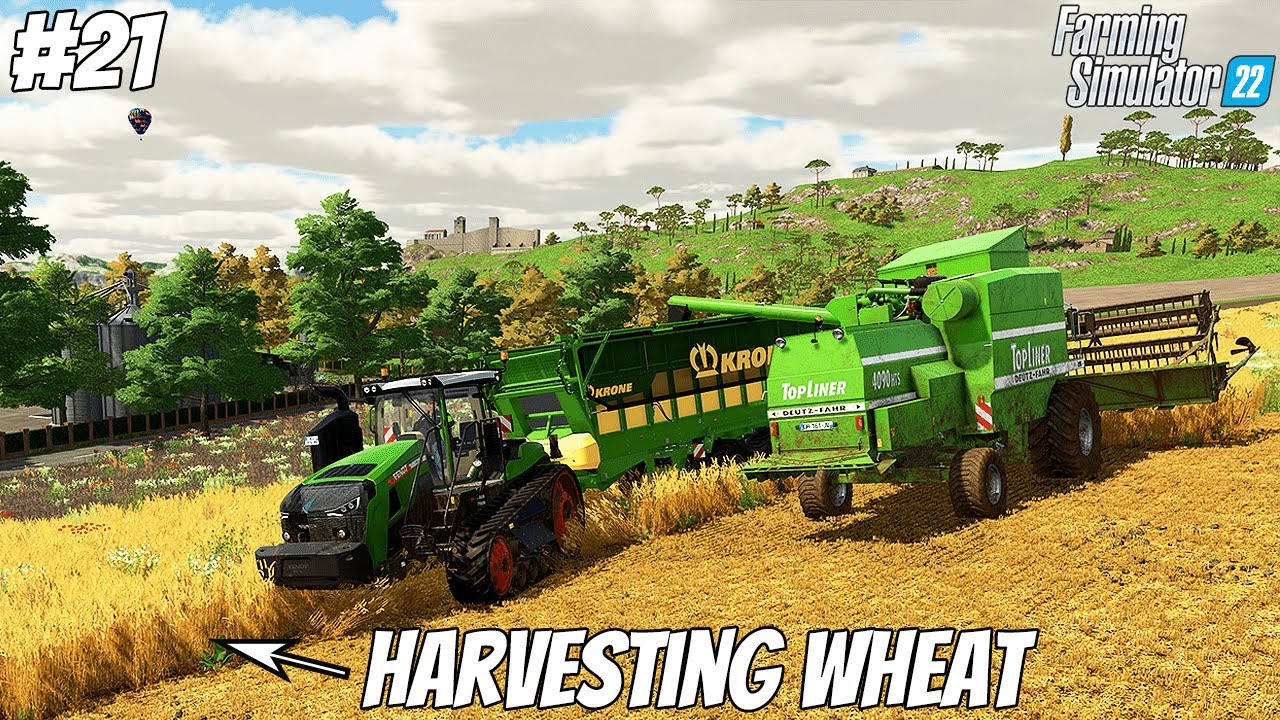HARVESTING WHEAT TO PRODUCE BREAD | FARMING SIMULATOR 22 #21 IN HINDI