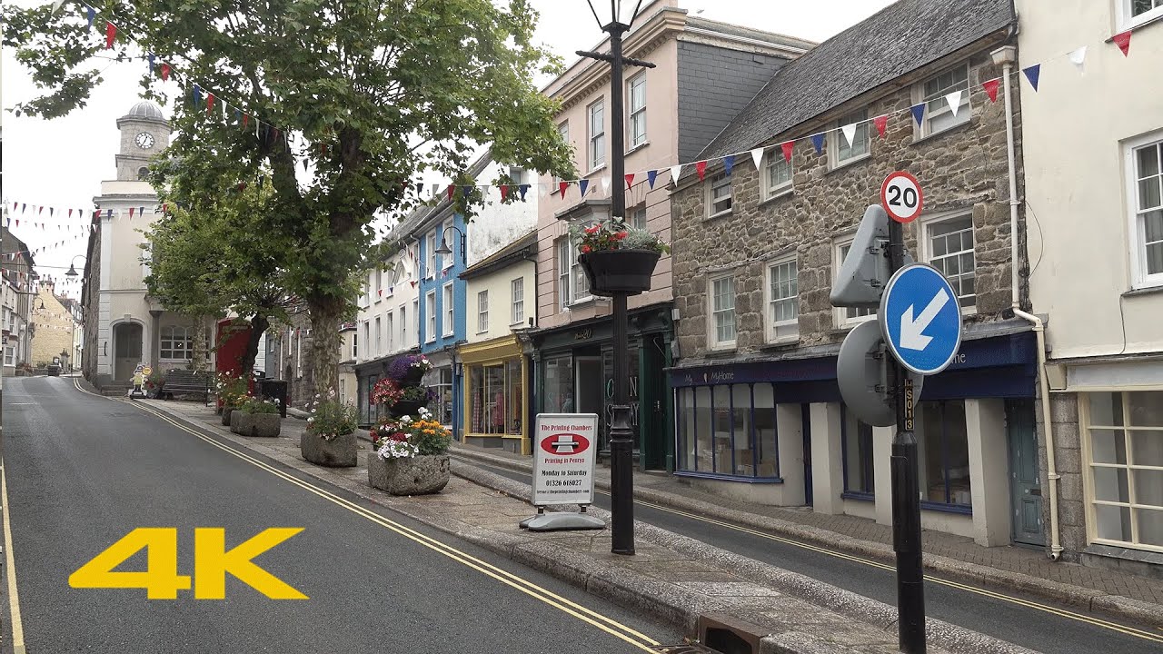 Penryn Walk: Town Centre【4K】