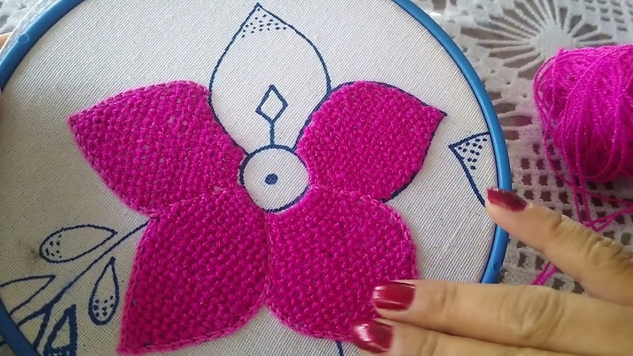 Bordado para flores fácil.