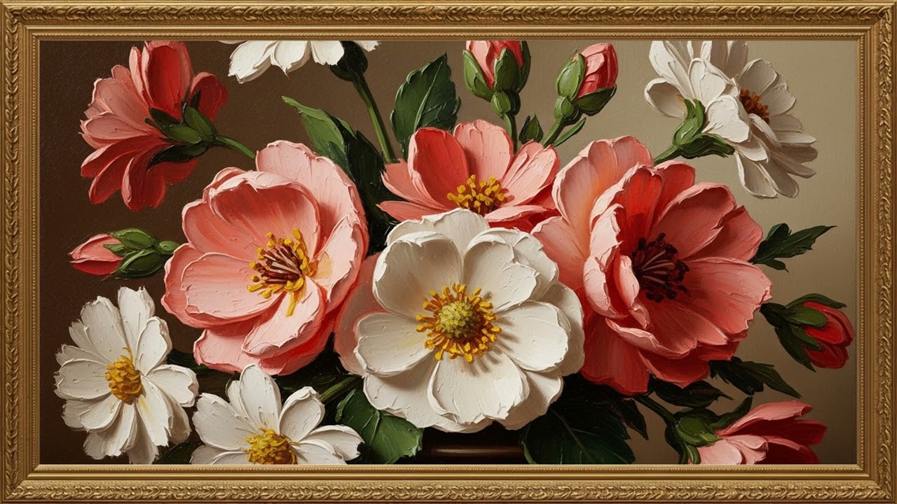 Floral Still Life Study | Soft Light Oil Painting Showcase