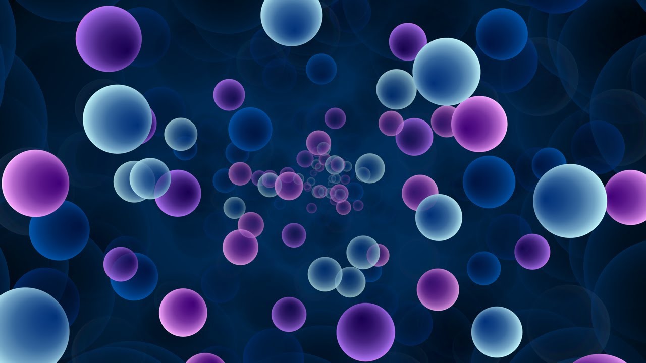 Flying into the blue & violet | Sleepy balls | 4K