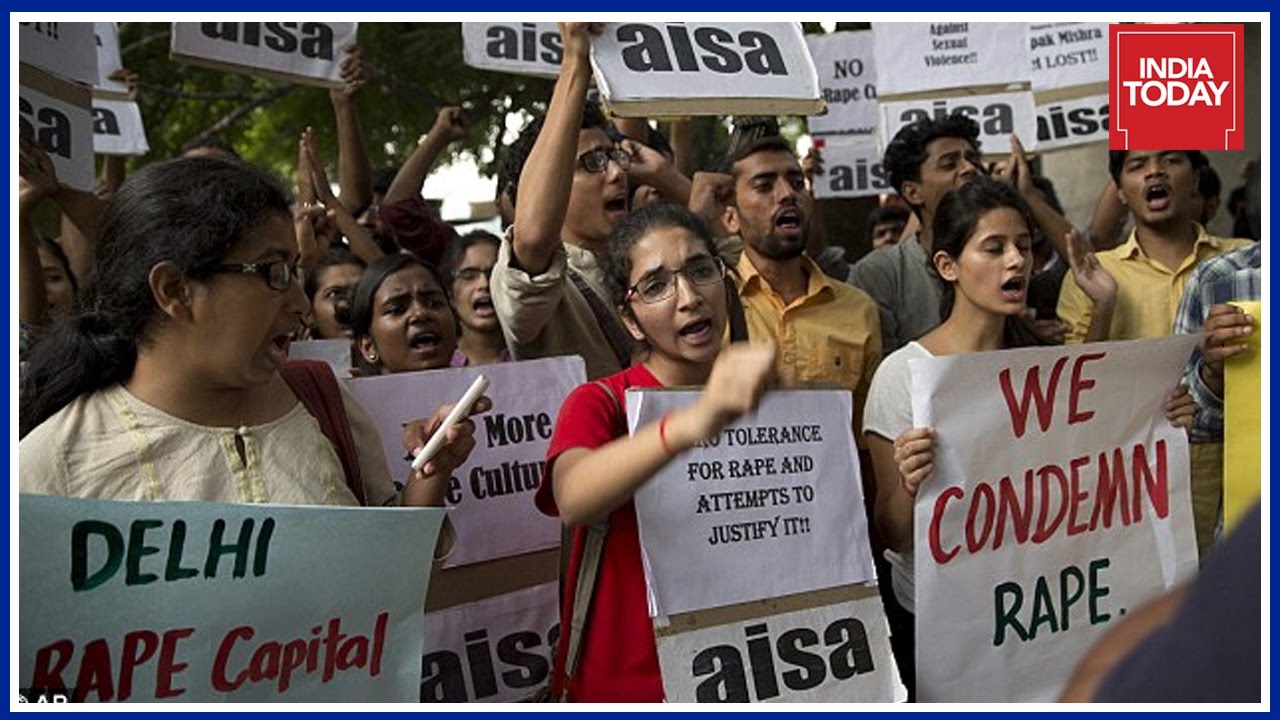 AISA Hold Protest In Delhi Against Racial Discrimination In US