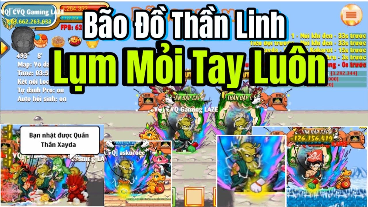 Hồi Sinh Ngọc Rồng - săn boss lật đổ bọn vip , xử lí đẳng cấp lụm 1 đống đồ thần cực ngon và ngậy