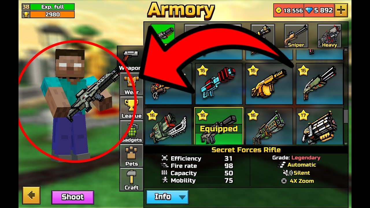 What if Herobrine was Added in Pixel Gun 3D ???