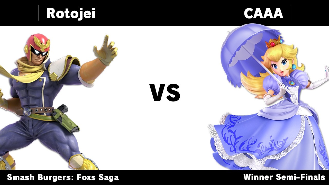Rotojei (C. Falcon)  vs CAAA (Peach) | Smash Burgers: Foxs Saga - Winner Semi Finals