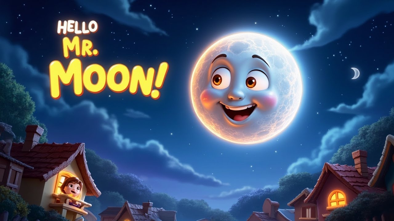 🌙 Hello Mr. Moon! | Kids Learning Song About the Moon | Fun Space Facts for Children
