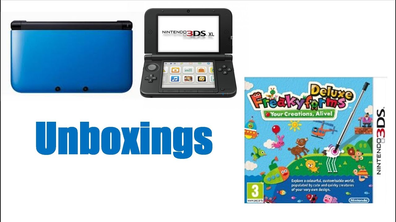 Nintendo 3DS XL Blue Unboxing + Freakyforms Deluxe Unboxing