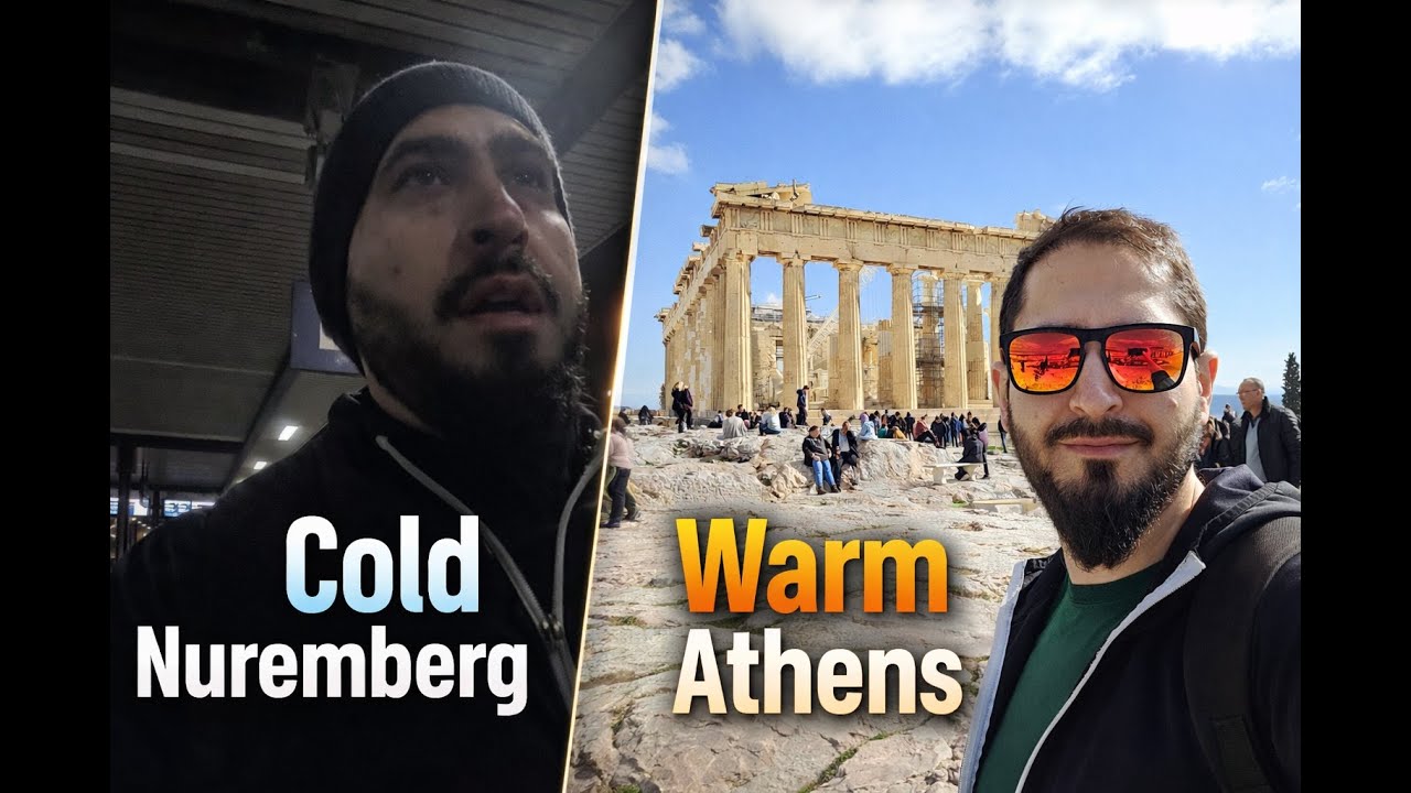 I Escaped Winter in Germany for Sunny Greece 🇩🇪➡️🇬🇷