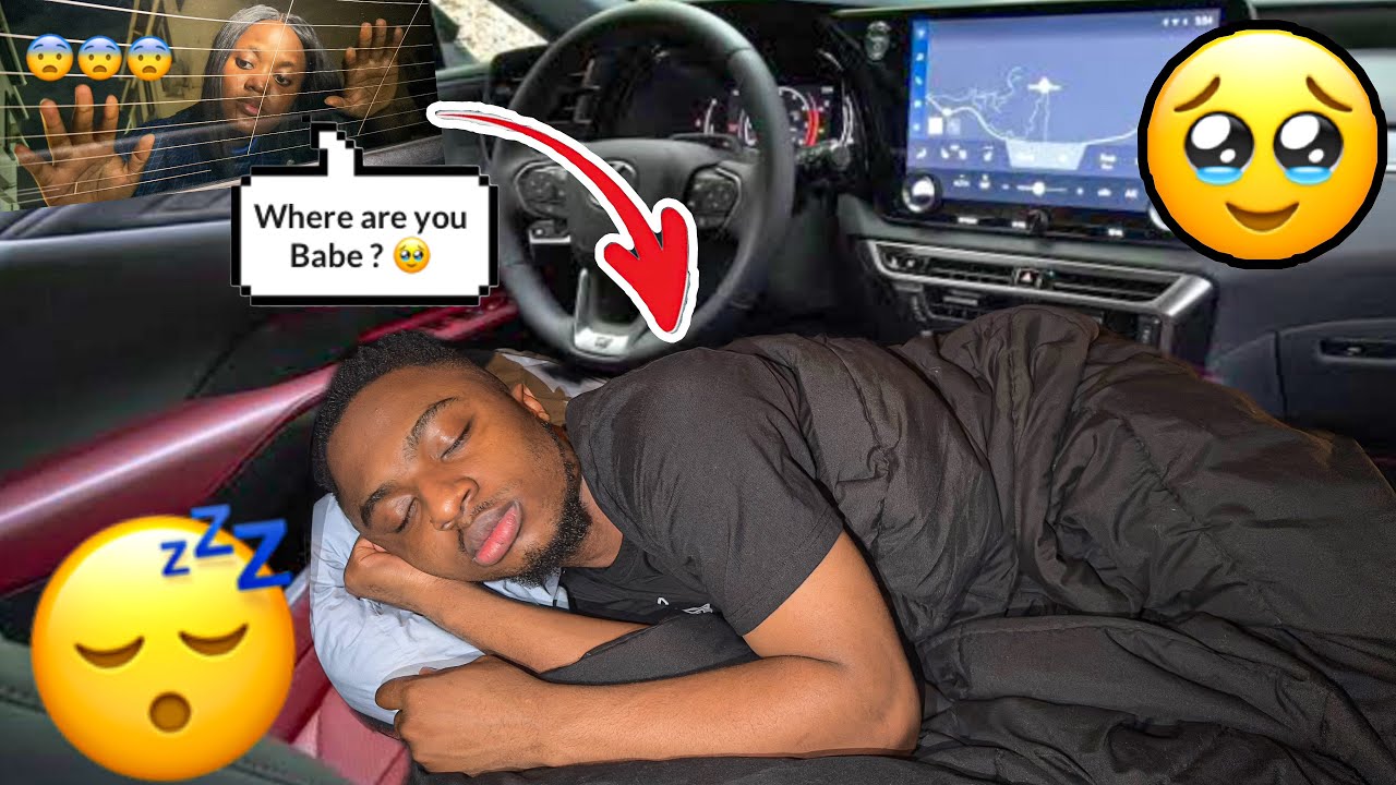SLEEPING In The CAR To see how my Girlfriend Reacts! ** HIDE n SEEK