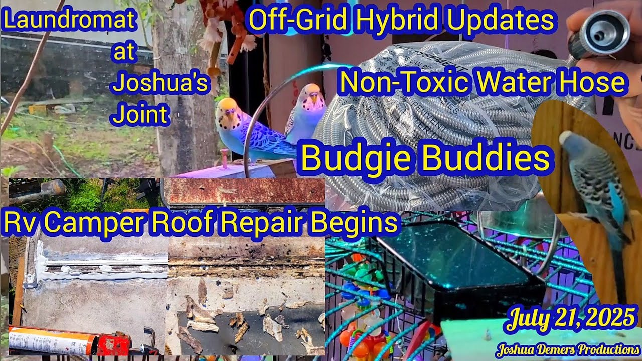 Updates, HiFi, Roofing, Water Line, Laundromat, Workshop - Off-Grid RV Camper Repair  for July 2025