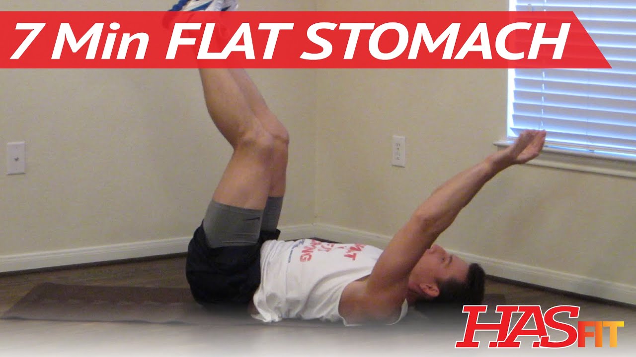 7 Minute Flat Stomach Workout - HASfit Get A Flat Stomach Exercises - Flatter Stomach Work Out