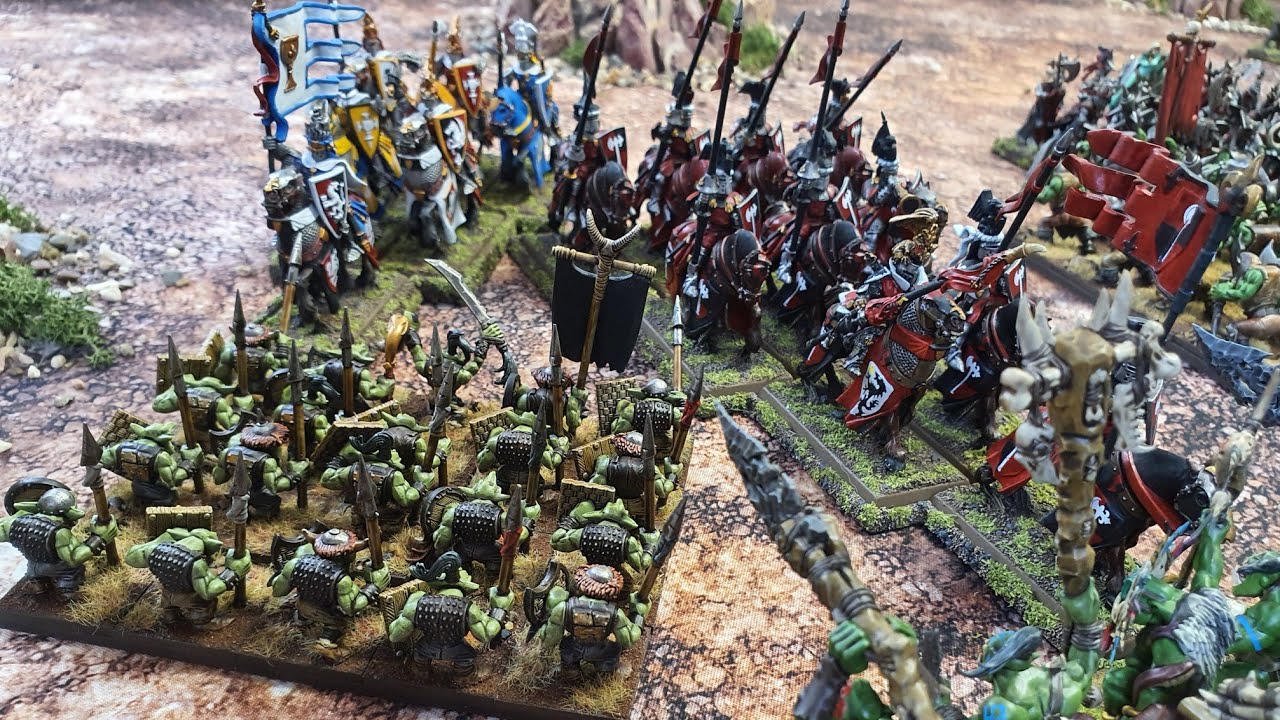 Kingdom of Bretonnia vs Orc and Goblin Tribes: Warhammer The Old World Battle Report