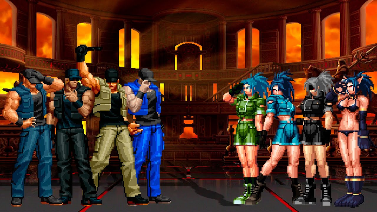 [KOF Mugen] Clark Still Team vs Leona Heidern Team