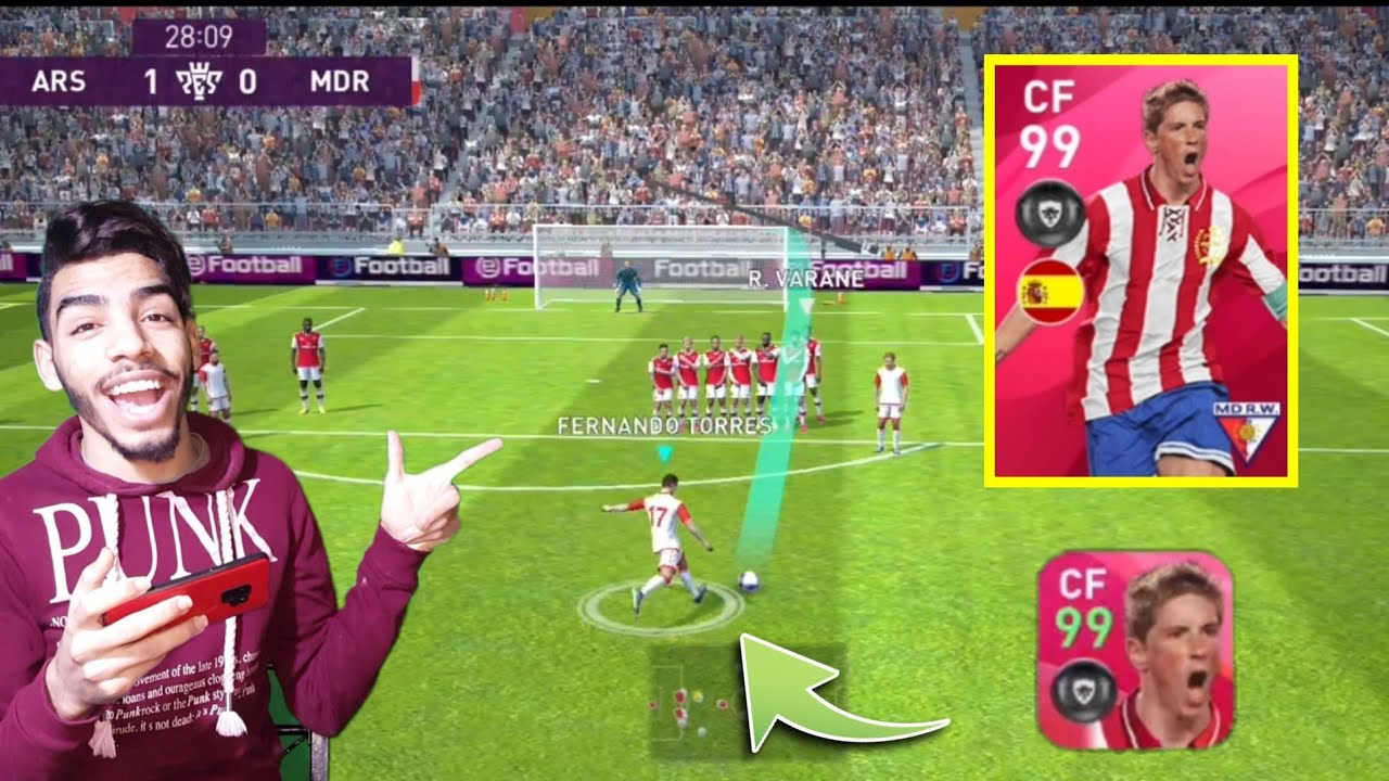 Iconic moment FERNANDO TORRES 99 rated Review 🔥 This card is insane 😱 pes 20 mobile