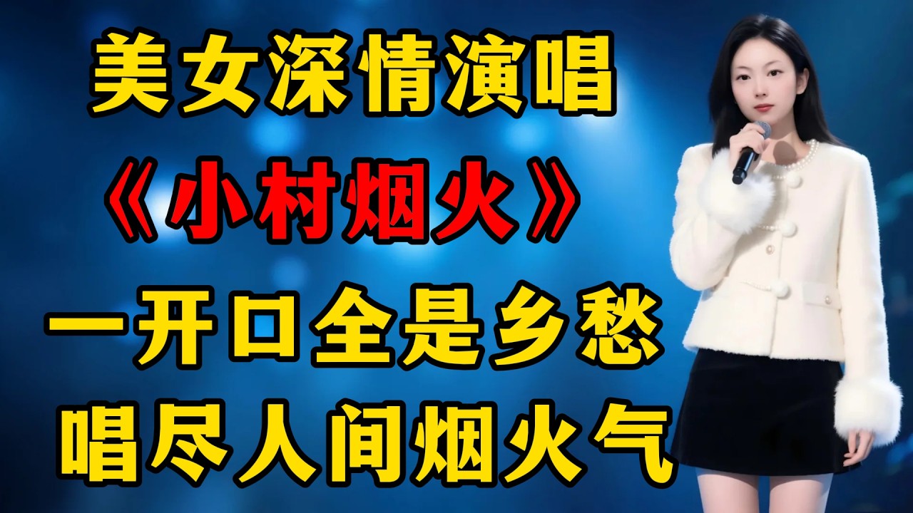 超好听！美女深情演唱《小村烟火》，一开口全是乡愁，唱尽人间烟火气！