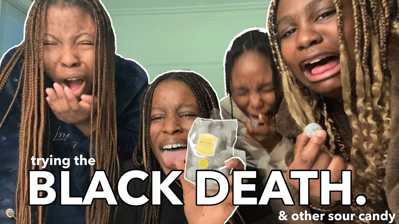Trying the Black Death🖤☠️  and other sour candies(ft.Friends)**GENUINE  REACTIONS**