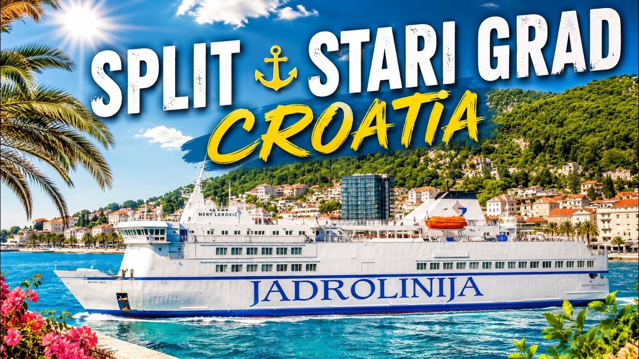 SPLIT - STARI GRAD HVAR CROATIA Jadrolinija Ferry Crossing
