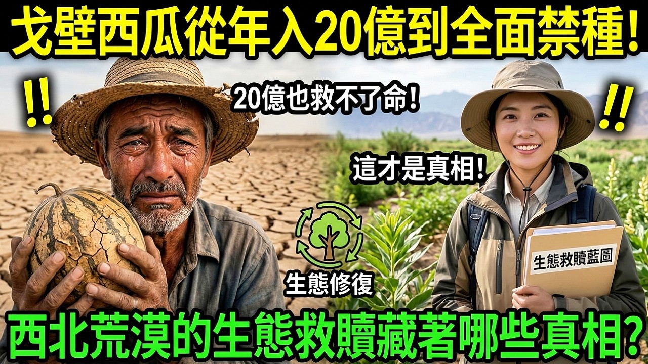 甜蜜西瓜竟是生態殺手？酒泉用2年讓戈壁灘重生，揭秘可持續發展的底層邏輯