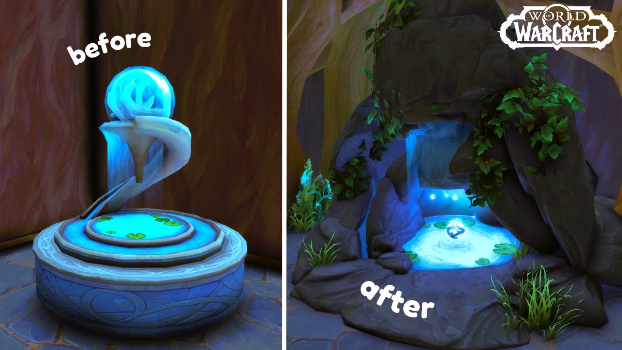 How to Turn a Basic Fountain into a Magical Hidden Spring | WoW Housing Tutorial