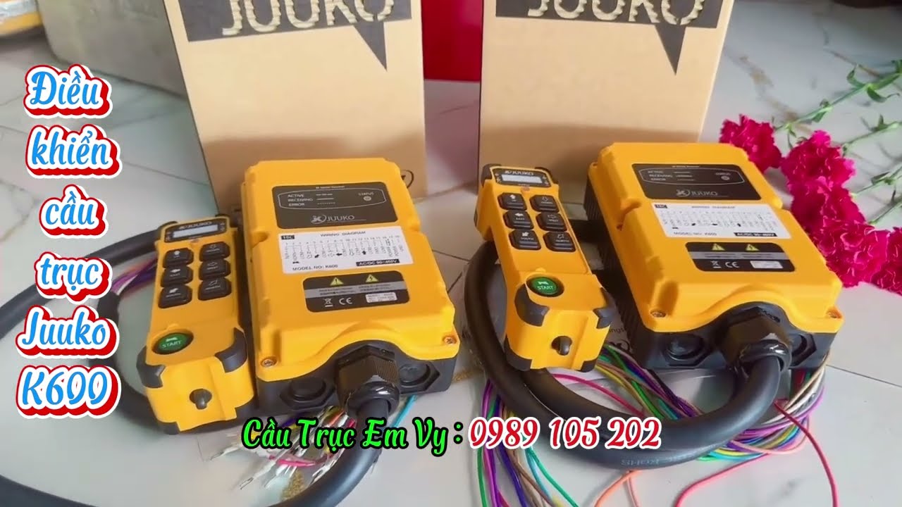 🛑Bộ điều khiển từ xa cầu trục Juuko K600🛑điều khiển cầu trục không dây 6 nút Juuko K600