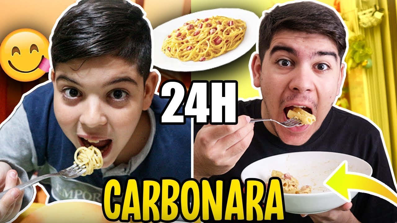 🍝😋 MANGIAMO SOLO CARBONARA per 24 ORE!! *godiamo*