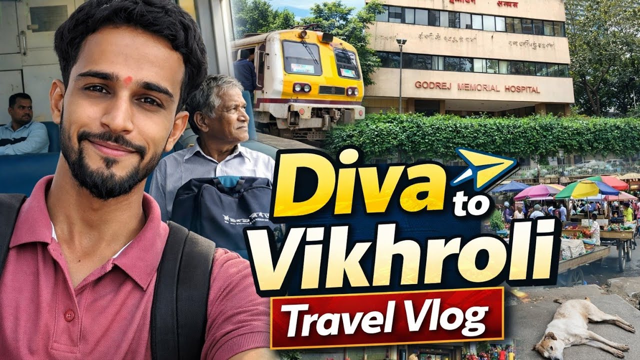 Diva to Vikhroli travel vlog🚆🚶#travel #vlog #treveling #vlogs 