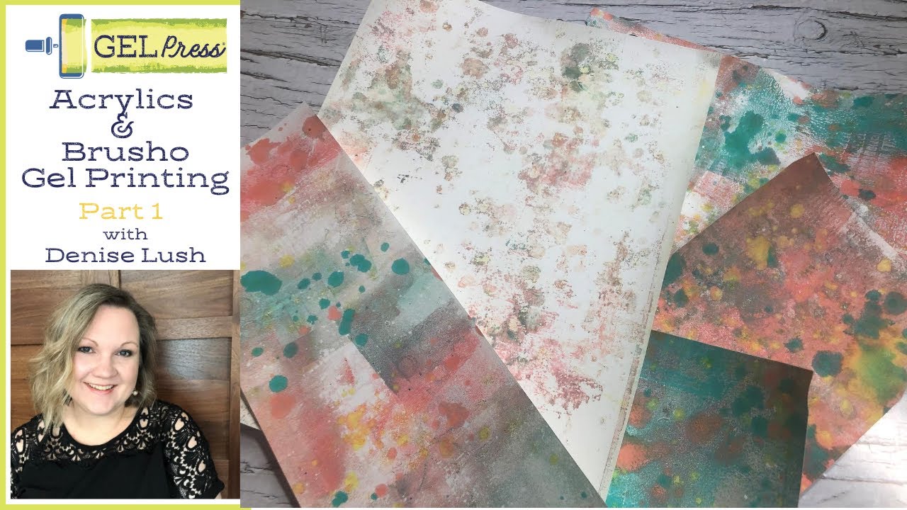 Gel Printing with Acrylics and Brusho with Denise Lush, Part 1