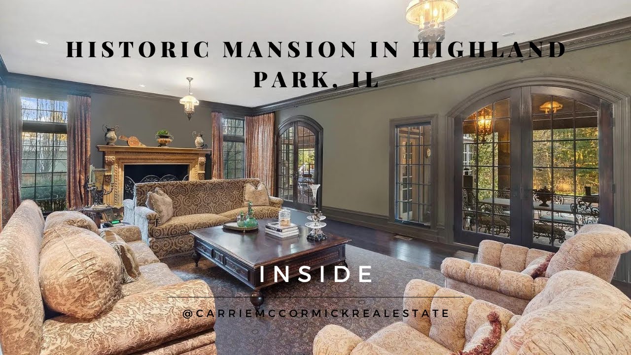 INSIDE HISTORIC MANSION IN HIGHLAND PARK, IL