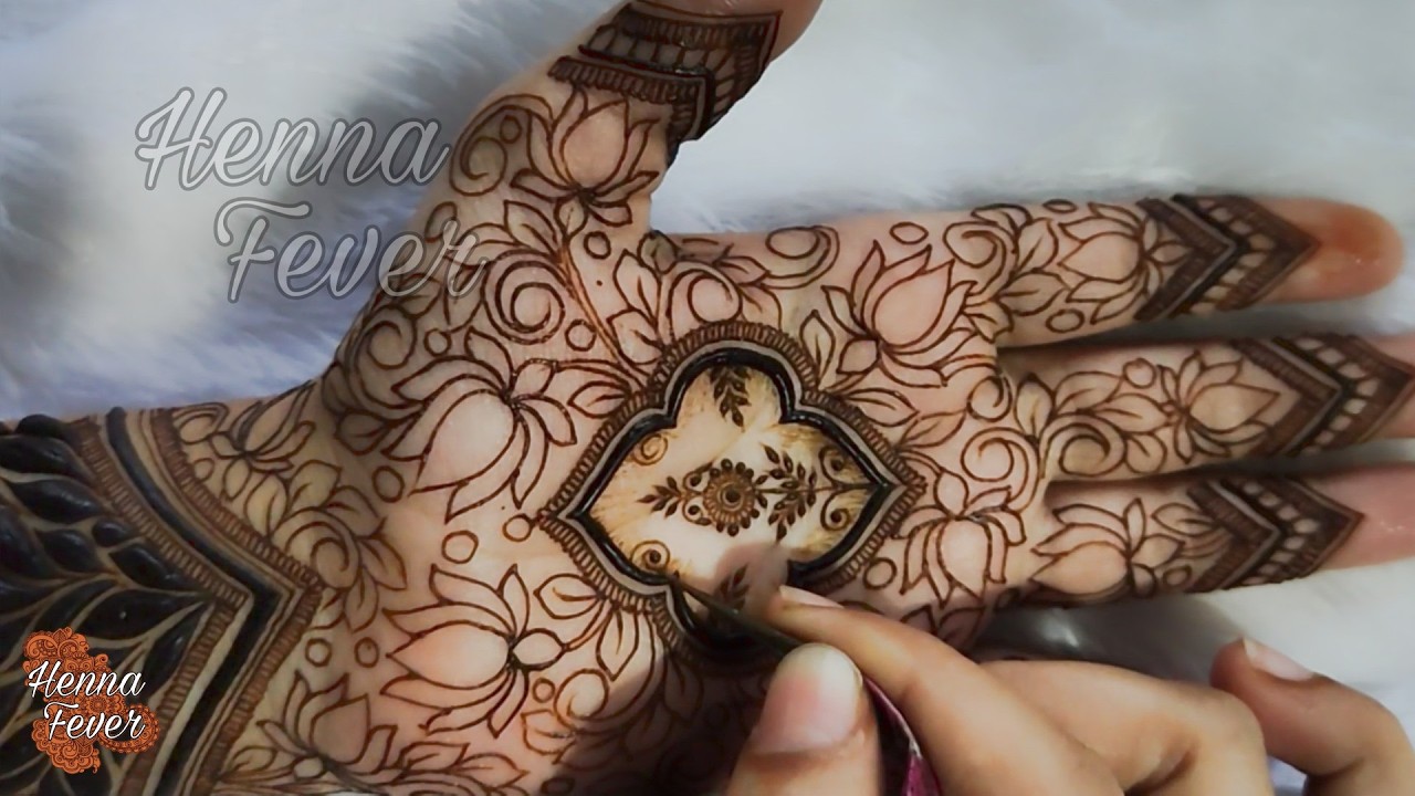 Latest Lotus Cutwork Negative Spacing Mehndi Henna Design for 2026｜Step by Step Tutorial｜Henna Fever