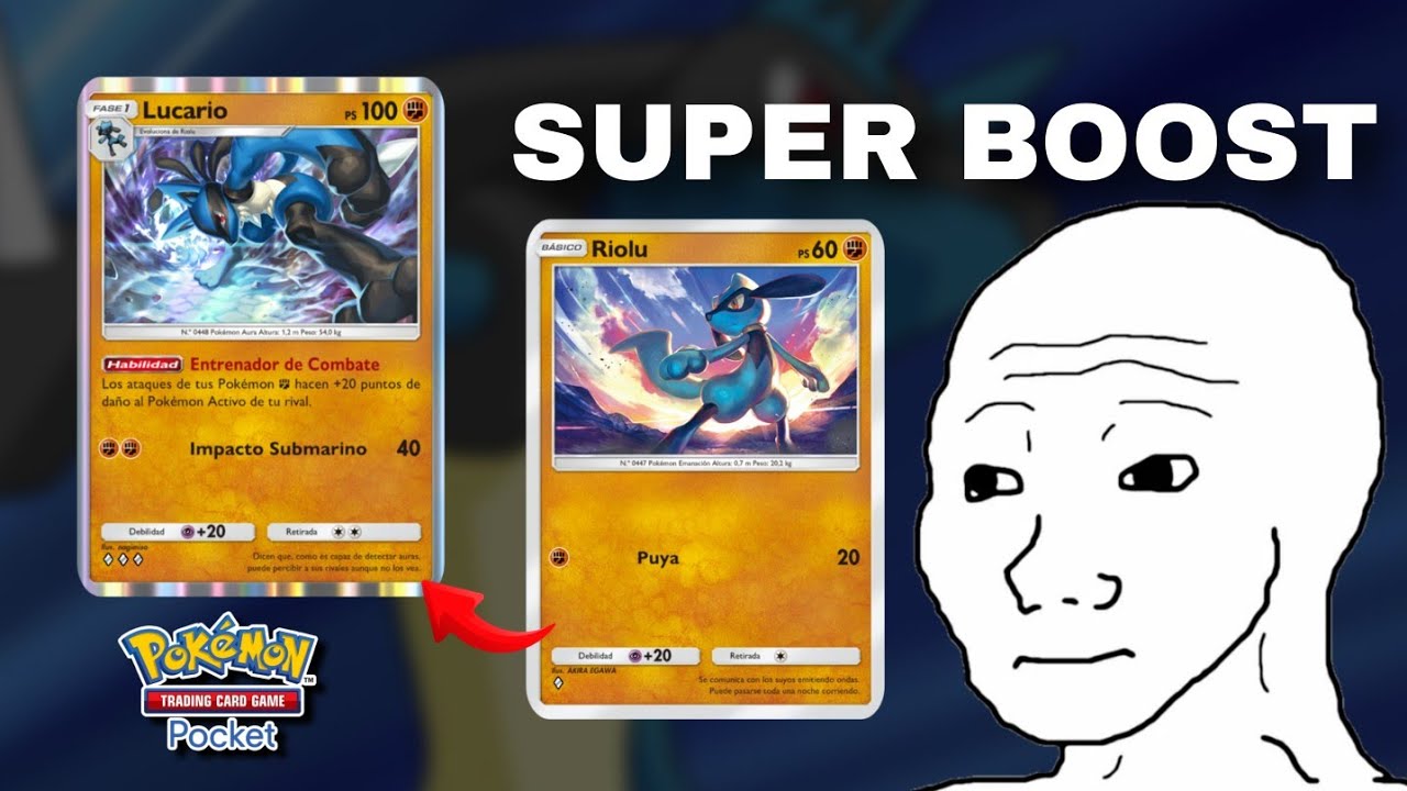 Lucario una gran carta de apoyo para mazos lucha Pokémon TCG Pocket 