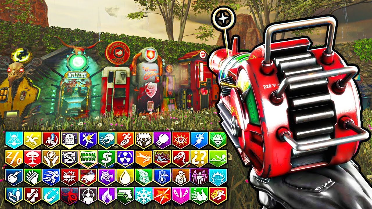 TODAS LAS PERKS en el MAPA MAS PEQUEÑO DE ZOMBIES +30 Bebidas y armas ESPECIALES
