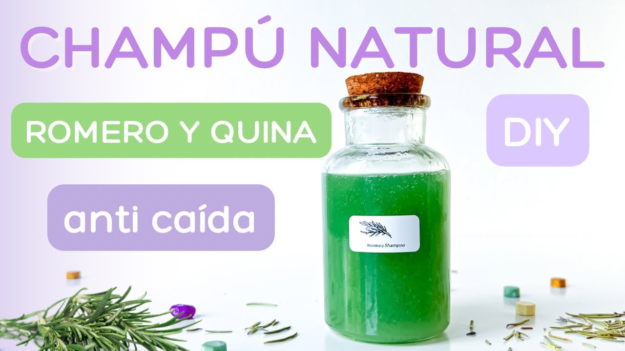 Champú NATURAL anti caída y estimulador del crecimiento con ROMERO - fácil y rápido!