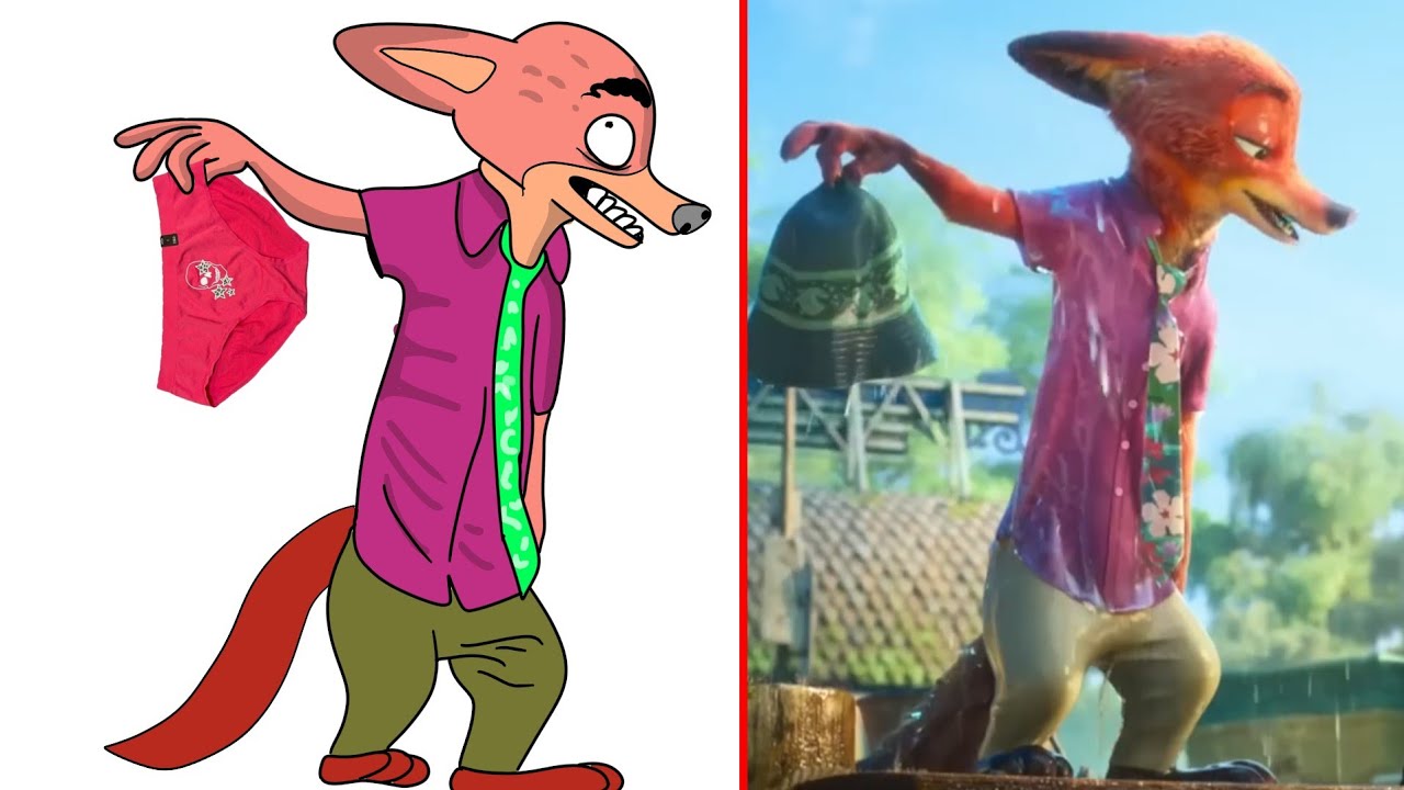 Zootopia 2 Nick Wilde Funny Drawing Meme | Funny Zootopia 2