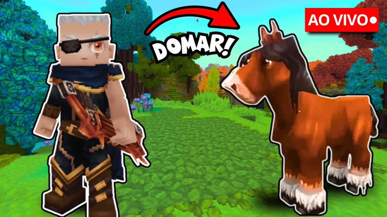 Domando ANIMAIS na NOVA ATUALIZAÇÃO de HYTALE! AO VIVO 🔴
