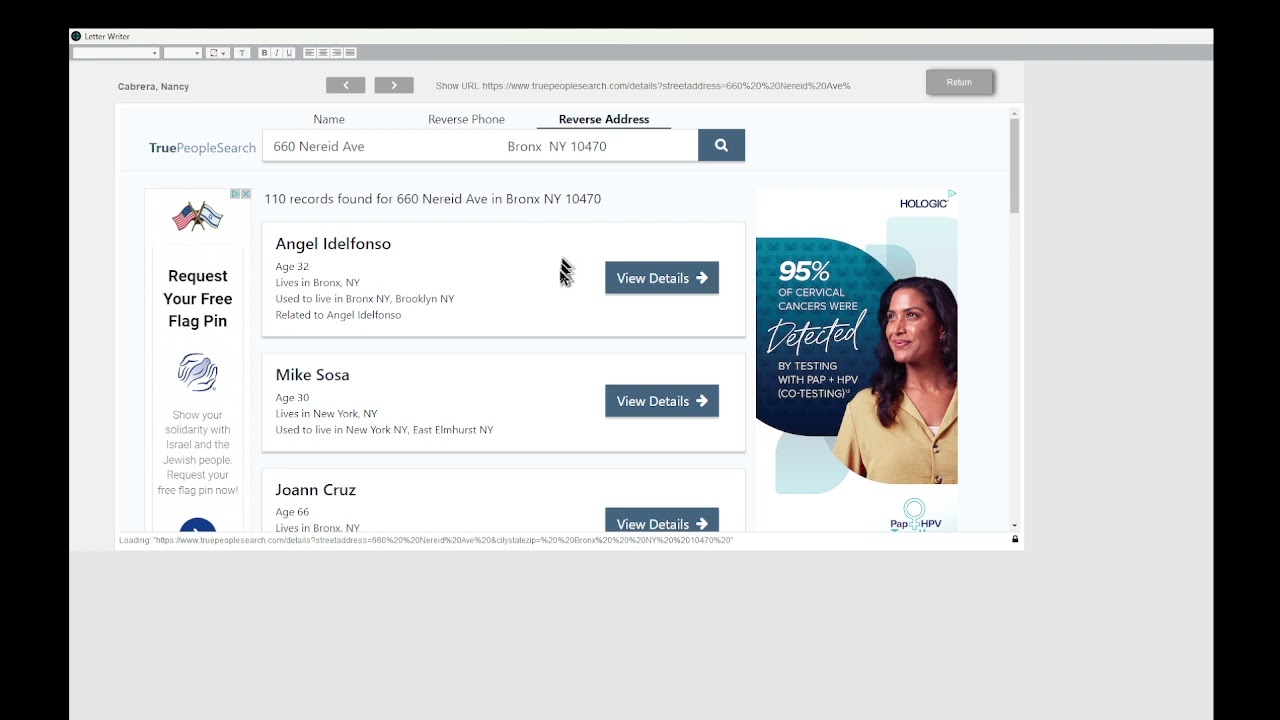 Letter writer app made with Filemaker