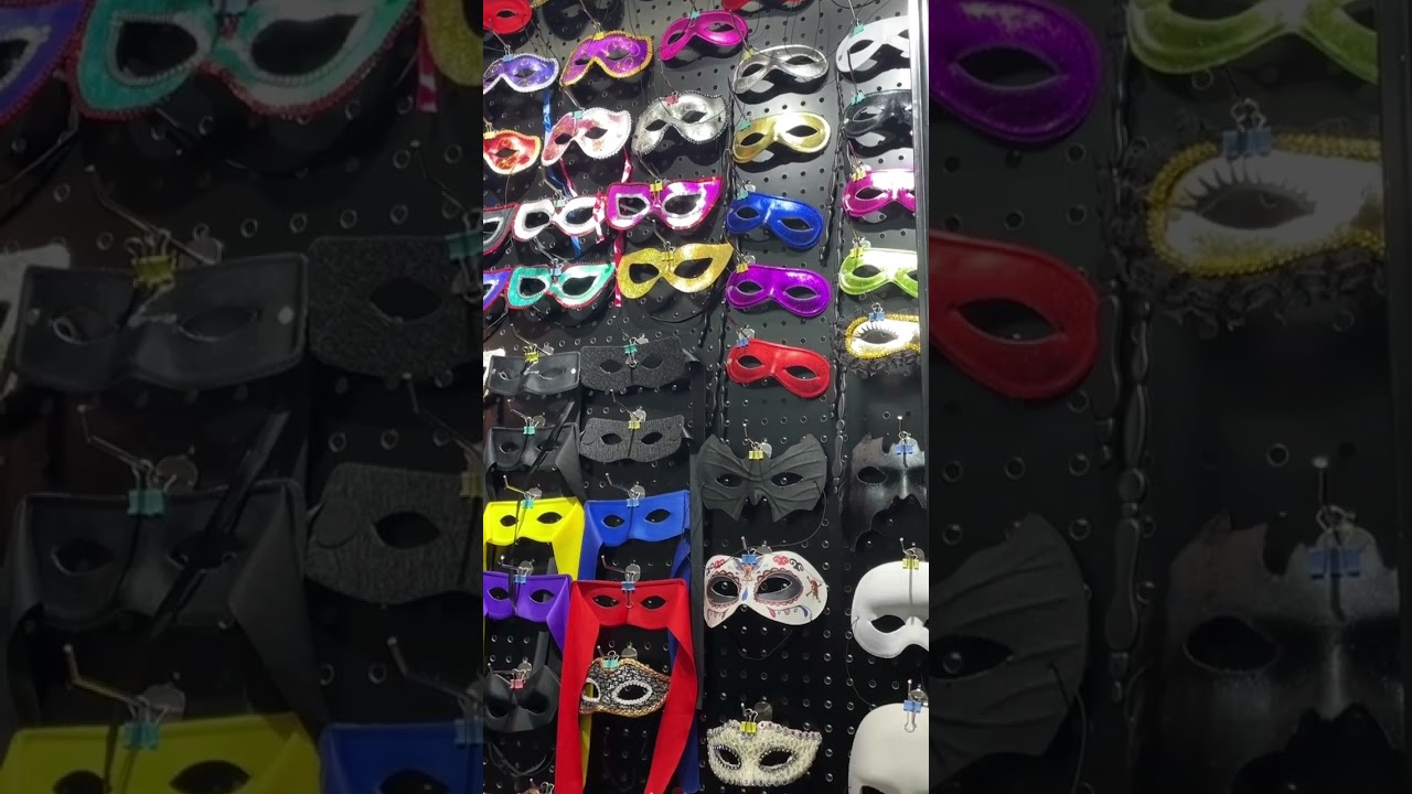 Party masks wholesale price in Yiwu market, China.